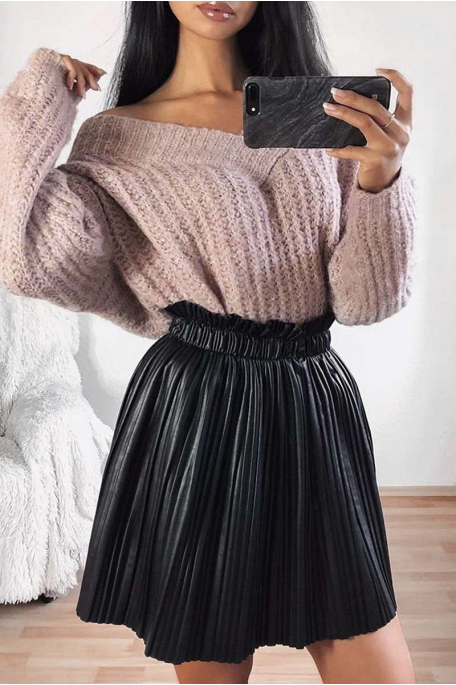 jupe simili cuir courte