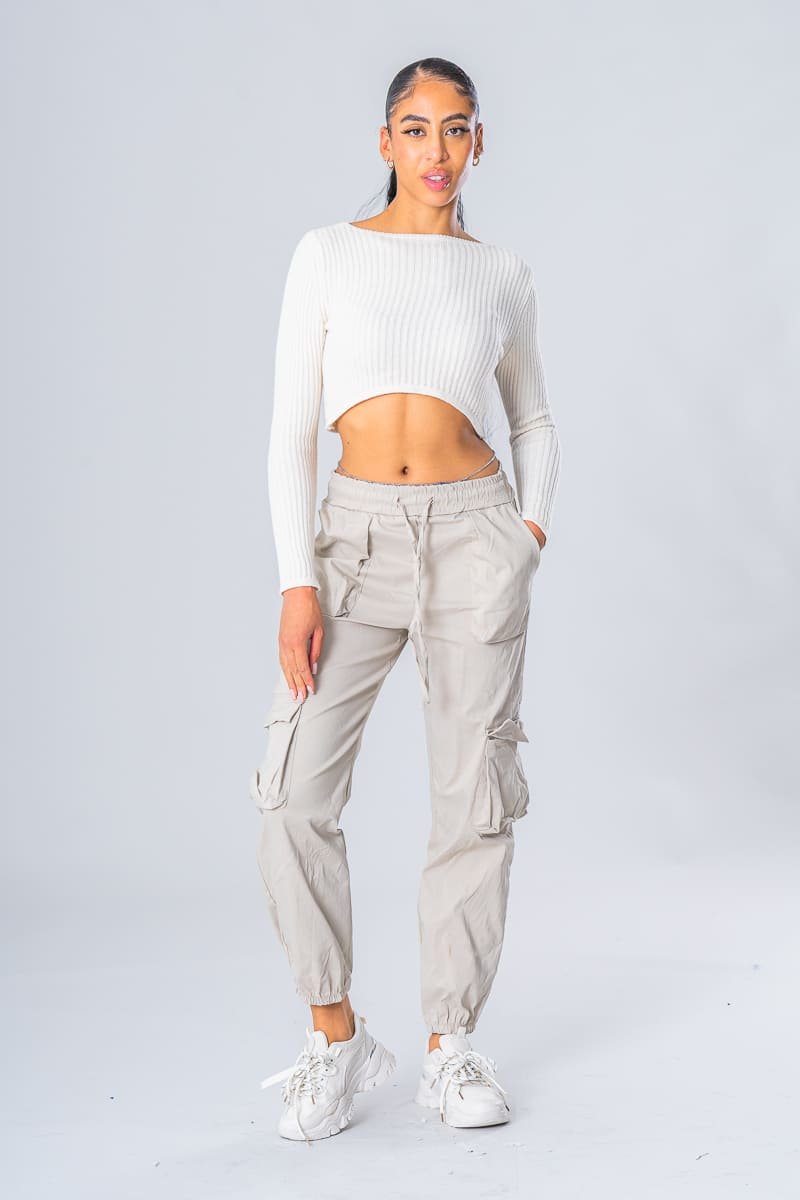 High-Waisted Tie-Belt Cargo Straight Workwear Ankle Pants | Old Navy