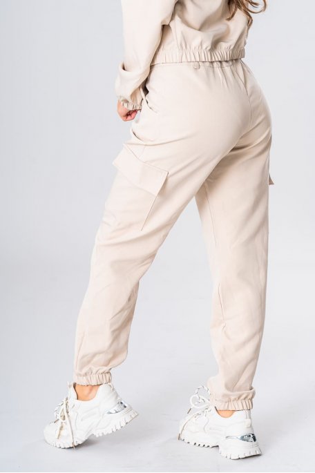 Pantalon Cargo Femme Beige / Réf : 1077  Pantalon cargo femme, Mode femme  pantalon, Tenue pantalons