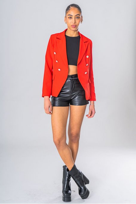 Red jacket hot sale gold buttons