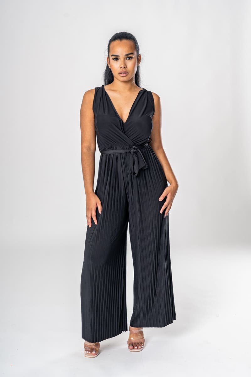 Pleated best sale culotte jumpsuit