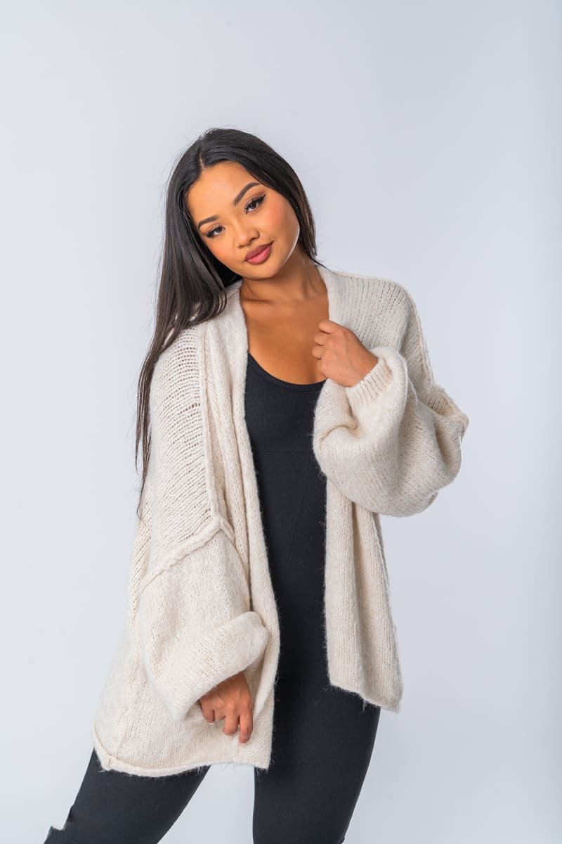 Cardigan manche bouffante hot sale