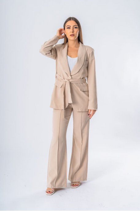 Ensemble 2025 tailleur beige