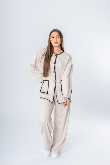 Ensemble en laine tricotée HAUT pour femme de la marque ENSLAB HNE23536  Sumel