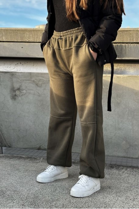 Jogging habillé coupe large à poches cargo - Cinelle Paris, mode