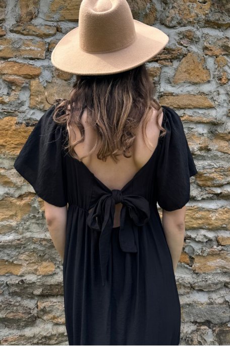 Long dress with black back bow