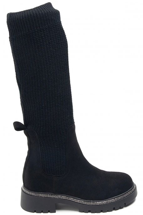 Black sock boots