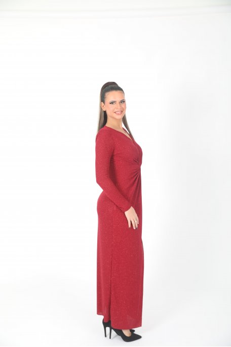 Robe Paillette Bordeaux