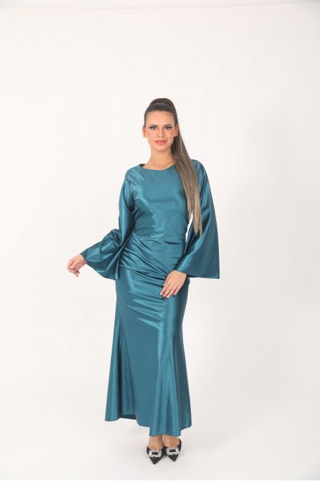 Bleu Canard satin dress