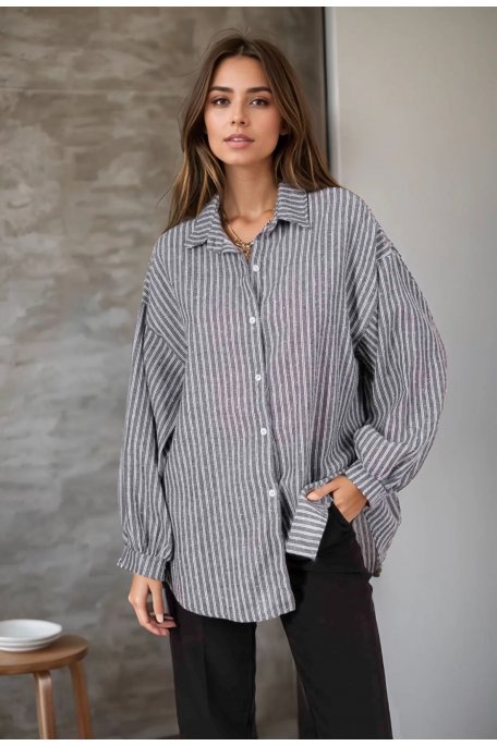 Grey striped shirt