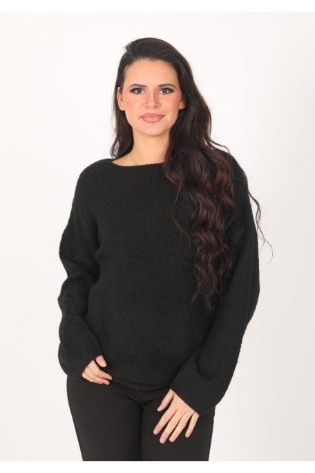 Pull Col Rond Noir