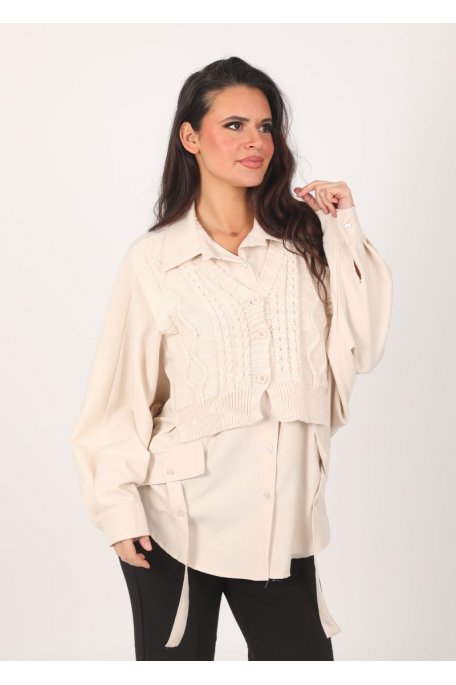 Chemise Pull Beige