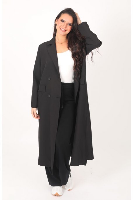 Blazer Long Uni Noir