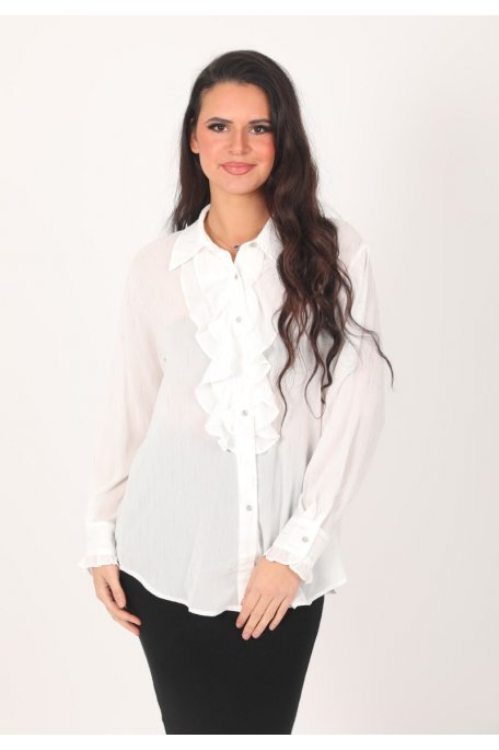 Chemise blanche détails scintillants