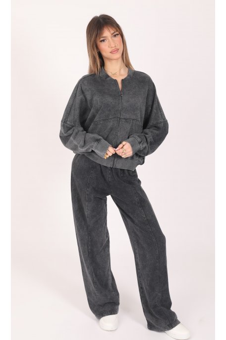 Ensemble jogging gris