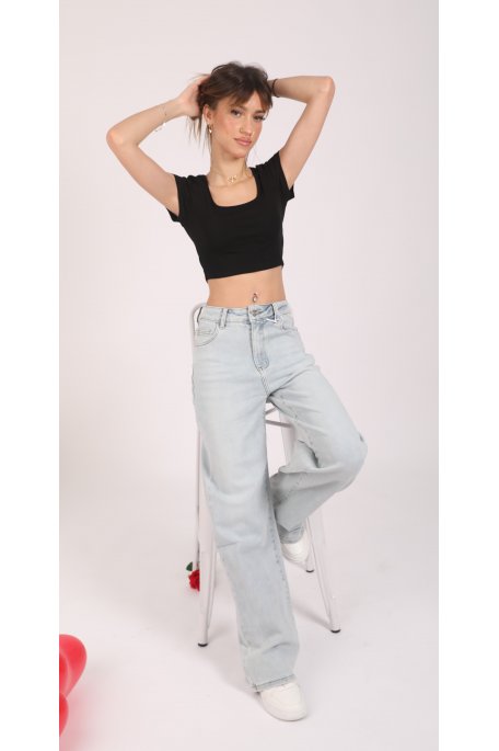 Jean wide leg bleu