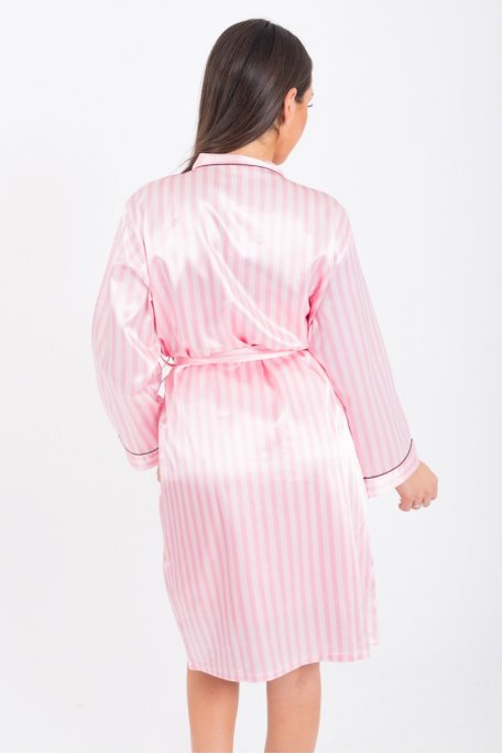 Pyjama femme - Ensemble pyjama satin pas cher - Ensemble nuisette et kimono  - Cinelle Paris
