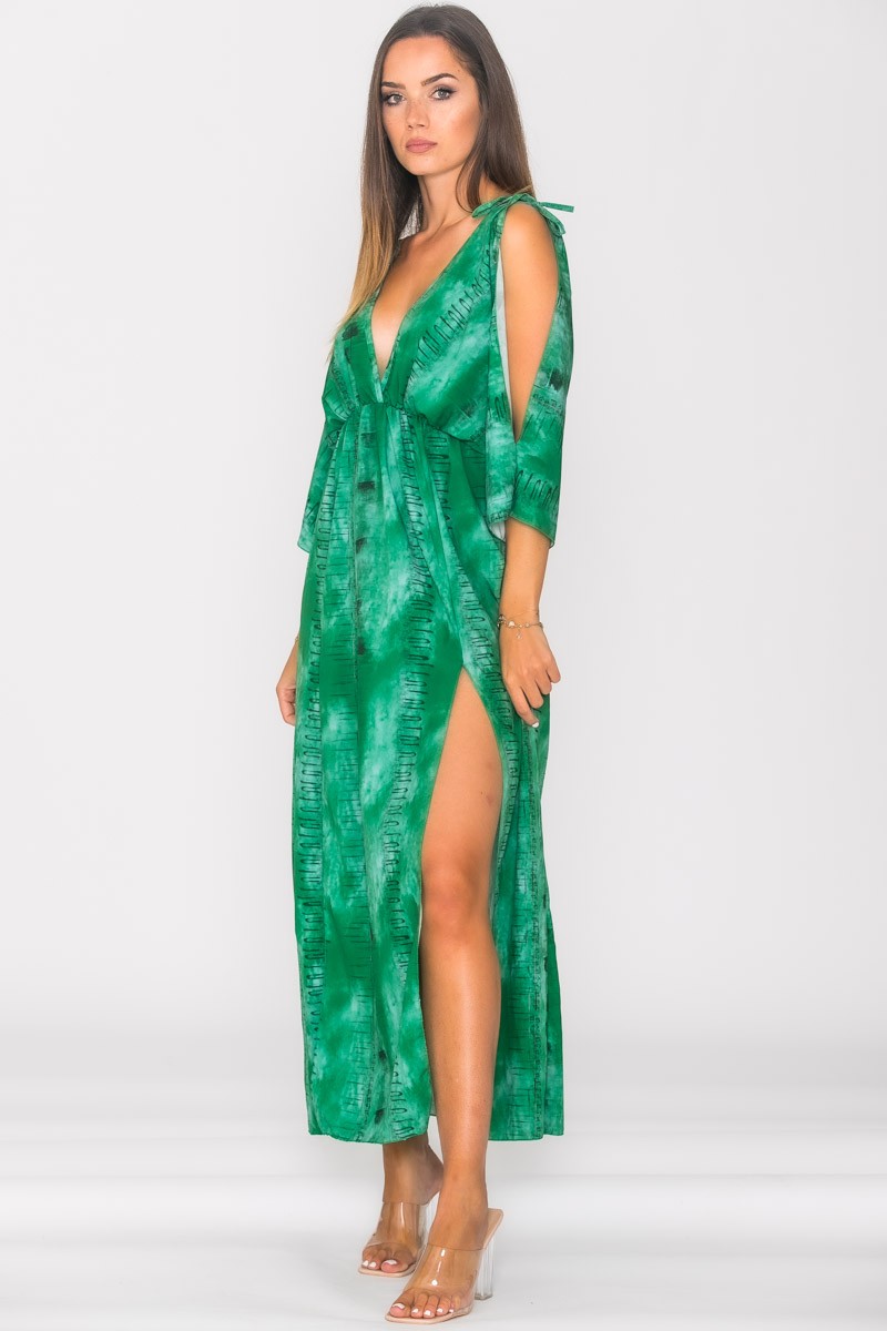 robe longue verte femme